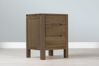 Rustic Oak 2+1 Drawer Bedside Table - Style 1 - Standard - The Oak Bed Store