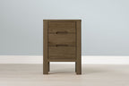 Rustic Oak 2+1 Drawer Bedside Table - Style 1 - Narrow - The Oak Bed Store