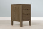 Rustic Oak 2+1 Drawer Bedside Table - Style 1 - Narrow - The Oak Bed Store
