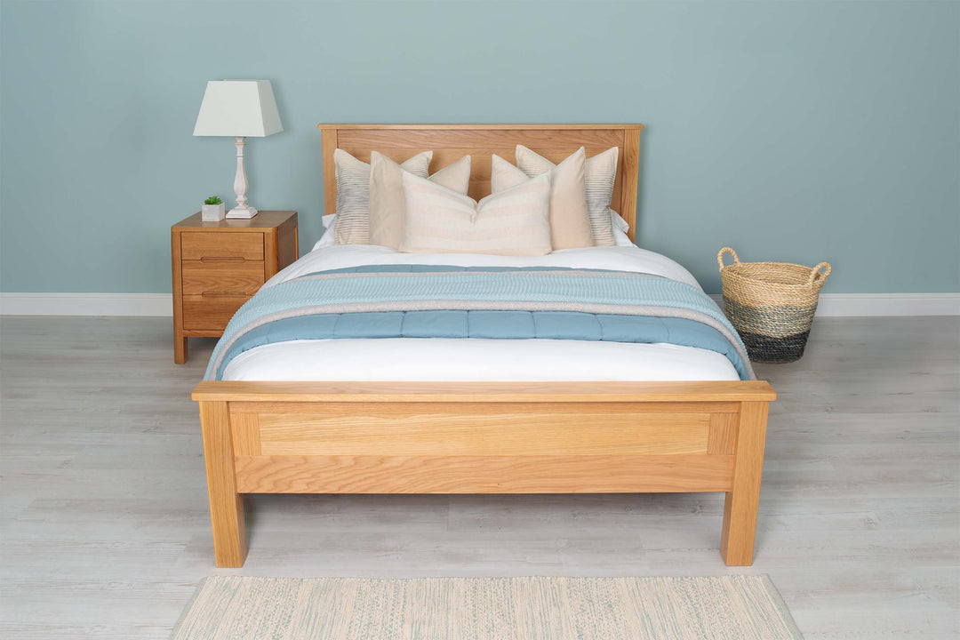 Capri Solid Natural Oak Bed Frame - 4ft6 Double