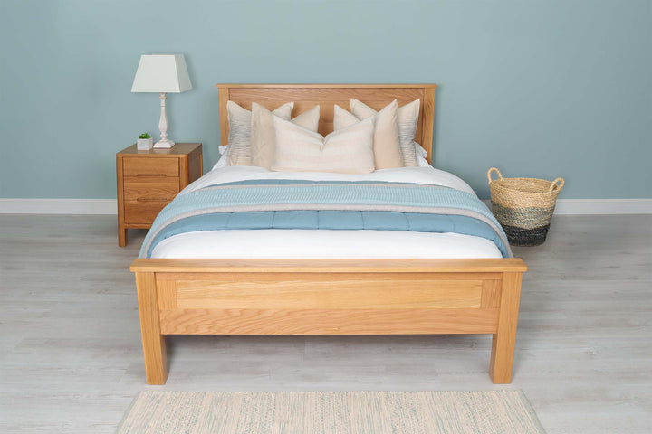 Capri Solid Natural Oak Bed Frame - 4ft6 Double