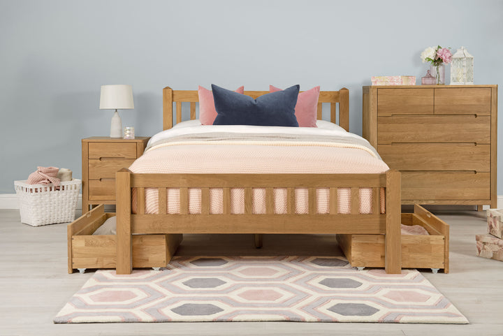 Emporia Solid Natural Oak Bed Frame - 4ft6 Double