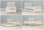 Heywood Soft White Solid Wood Guest Bed - 3ft Single