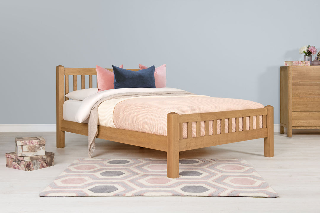 Emporia Solid Natural Oak Bed Frame - 4ft6 Double