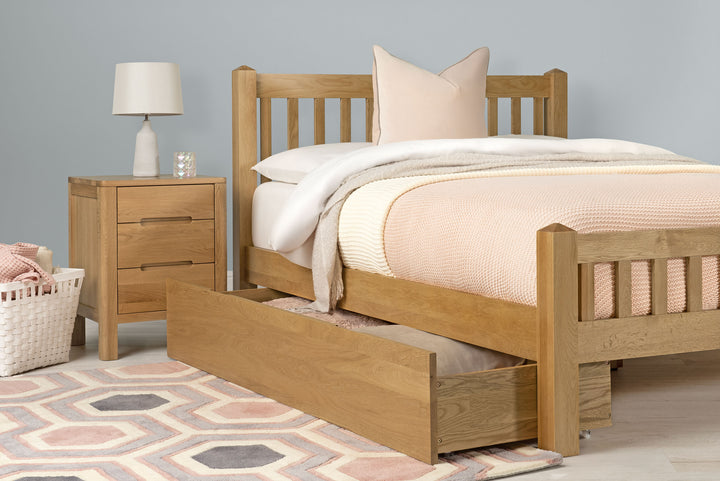 Emporia Solid Natural Oak Bed Frame - 4ft6 Double