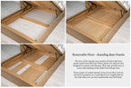 Royal Ascot Solid Natural Oak Ottoman Storage Bed Frame - 6ft Super King - The Oak Bed Store
