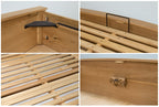 Royal Ascot Solid Natural Oak Ottoman Storage Bed Frame - 6ft Super King - The Oak Bed Store