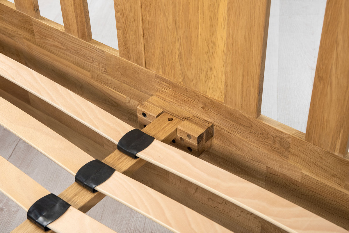 Royal Ascot Solid Natural Oak Storage Bed Frame - 5ft King Size - The Oak Bed Store