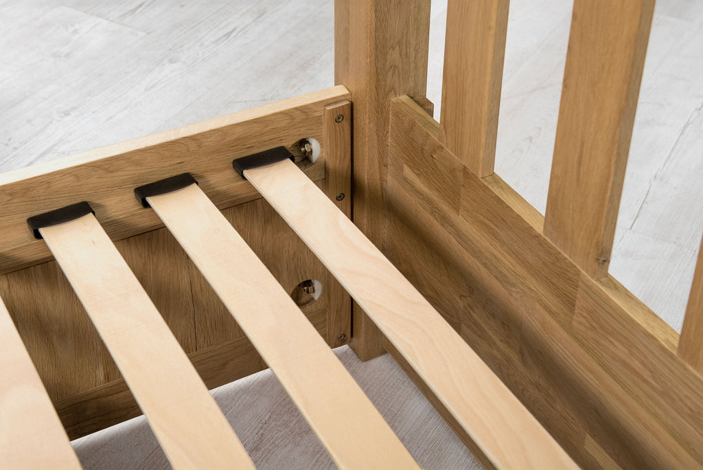 Royal Ascot Solid Natural Oak Storage Bed Frame - 5ft King Size - The Oak Bed Store