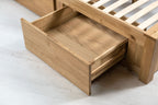 Royal Ascot Solid Natural Oak Storage Bed Frame - 4ft6 Double - The Oak Bed Store