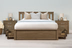 Wimbledon Solid Rustic Oak Storage Bed Frame - 4ft6 Double - The Oak Bed Store