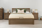 Wilmore Solid Rustic Oak Ottoman Storage Bed Frame - 6ft Super King - The Oak Bed Store