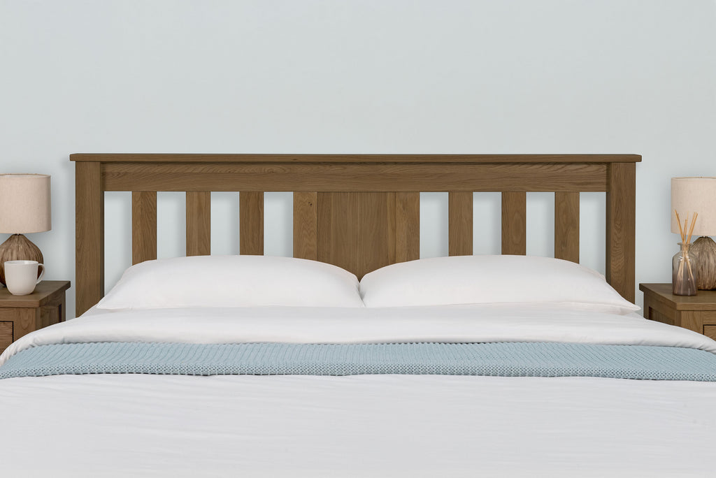 Wimbledon Solid Rustic Oak Storage Bed Frame - 5ft King Size - The Oak Bed Store