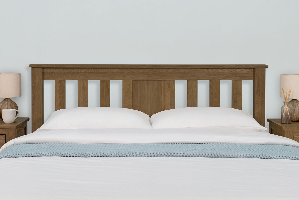 Wimbledon Solid Rustic Oak Storage Bed Frame - 5ft King Size - The Oak Bed Store
