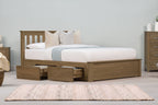 Wimbledon Solid Rustic Oak Storage Bed Frame - 4ft6 Double - The Oak Bed Store