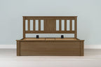 Wilmore Solid Rustic Oak Ottoman Storage Bed Frame - 6ft Super King - The Oak Bed Store