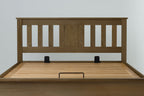 Wilmore Solid Rustic Oak Ottoman Storage Bed Frame - 6ft Super King - The Oak Bed Store