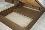 Wilmore Solid Rustic Oak Ottoman Storage Bed Frame - 6ft Super King - The Oak Bed Store