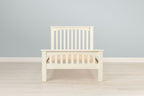 Boston Soft White Solid Wood Bed Frame - 3ft Single - The Oak Bed Store
