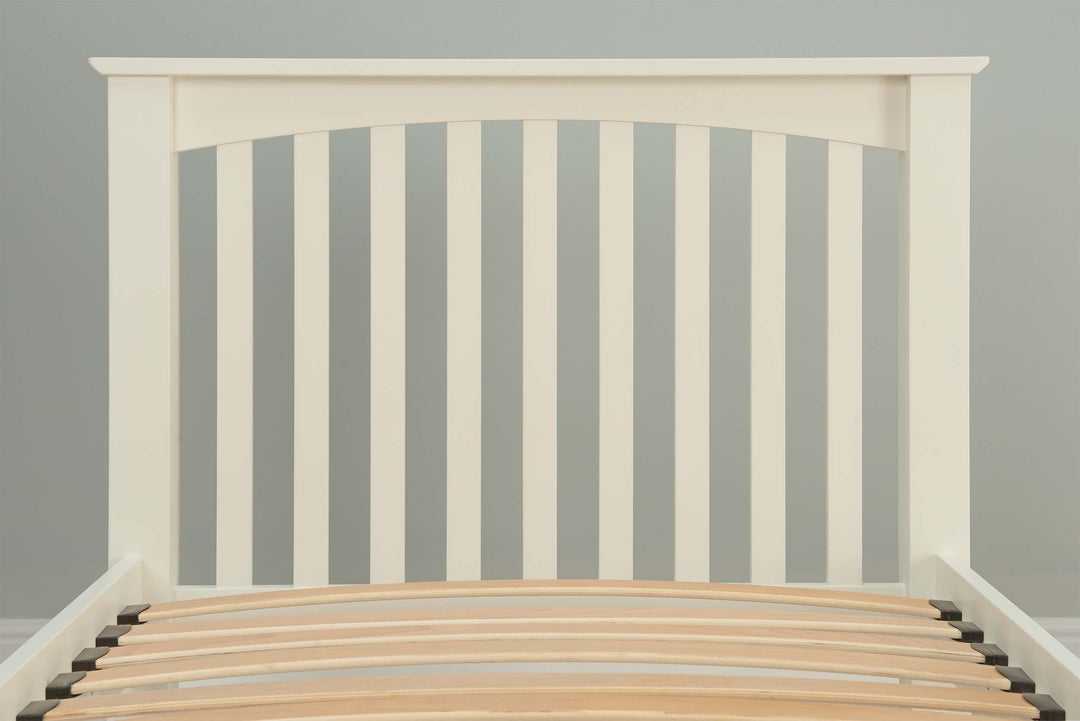 Boston Soft White Solid Wood Bed Frame - 3ft Single - The Oak Bed Store