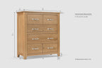 Boston Solid Natural Oak 4 Drawer Chest of Drawers - The Oak Bed Store