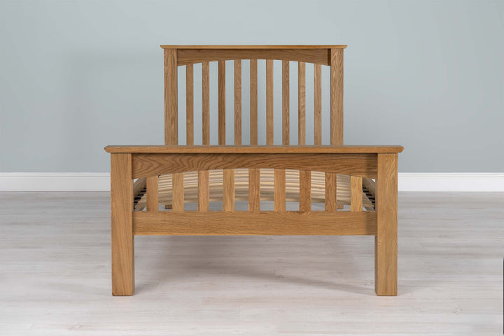 Boston Solid Natural Oak Bed Frame - 3ft Single - The Oak Bed Store