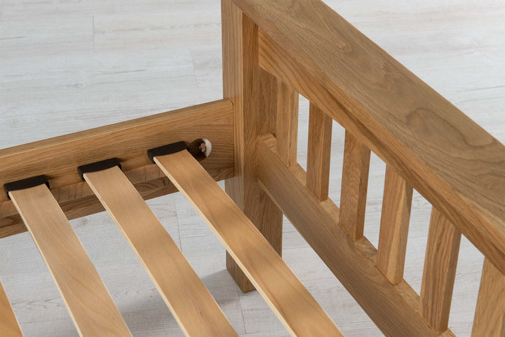 Boston Solid Natural Oak Bed Frame - 4ft Small Double - The Oak Bed Store