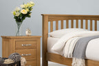 Boston Solid Natural Oak Bed Frame - 4ft6 Double - The Oak Bed Store