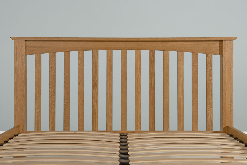 Boston Solid Natural Oak Bed Frame - 4ft6 Double - The Oak Bed Store
