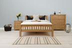 Boston Solid Natural Oak Bed Frame - 4ft6 Double - The Oak Bed Store
