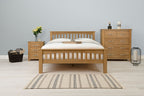 Boston Solid Natural Oak Bed Frame - 4ft6 Double - The Oak Bed Store