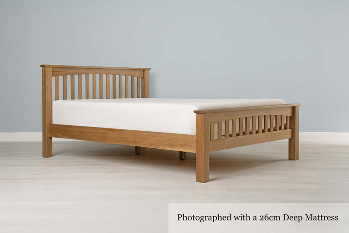 Boston Solid Natural Oak Bed Frame - 5ft King Size - The Oak Bed Store