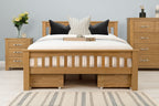 Boston Solid Natural Oak Bed Frame - 5ft King Size - The Oak Bed Store