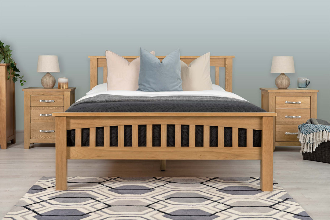 Boston Solid Natural Oak Bed Frame - 5ft King Size - The Oak Bed Store