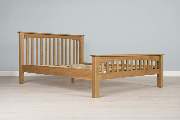 Boston Solid Natural Oak Bed Frame - 6ft Super King - The Oak Bed Store