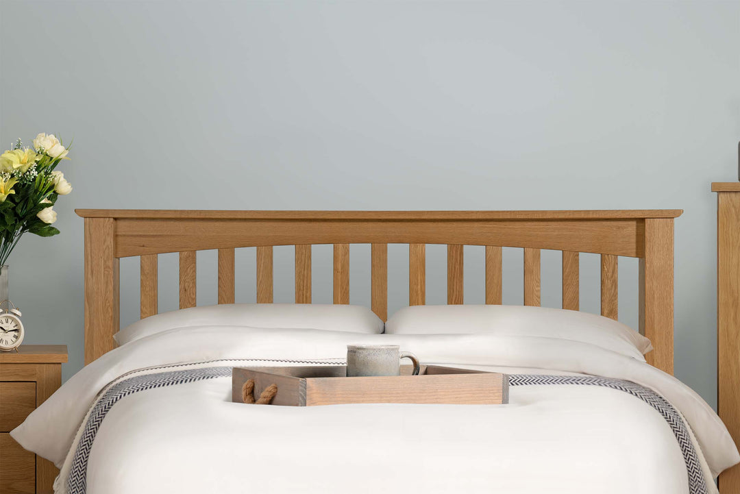 Boston Solid Natural Oak Bed Frame - 6ft Super King - The Oak Bed Store