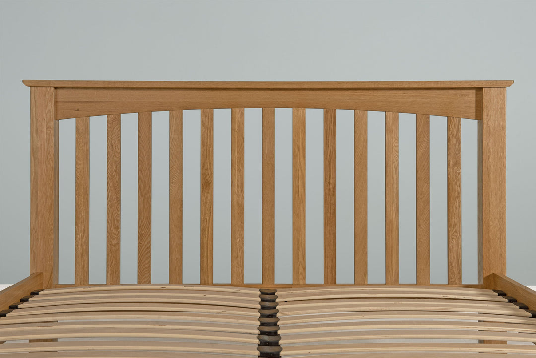 Boston Solid Natural Oak Bed Frame - Low Foot End - 5ft King Size - The Oak Bed Store