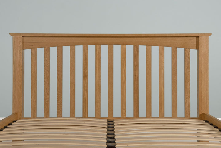 Boston Solid Natural Oak Bed Frame - Low Foot End - 6ft Super King - The Oak Bed Store