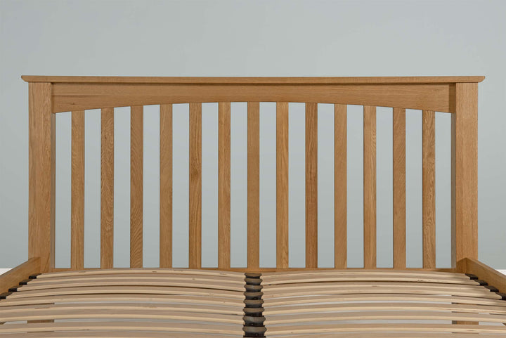 Boston Solid Natural Oak Bed Frame - Low Foot End - 6ft Super King - The Oak Bed Store