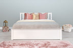 Chester Bright White Ottoman Storage Bed Frame - 6ft Super King - The Oak Bed Store