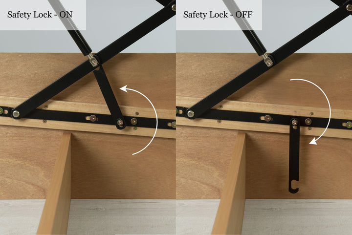 Chester Light Oak Ottoman Storage Bed Frame - 5ft King Size - The Oak Bed Store