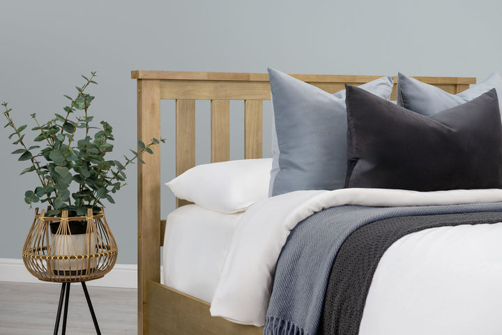 Chester Light Oak Ottoman Storage Bed Frame - 6ft Super King - The Oak Bed Store