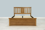 Chester Medium Oak Ottoman Storage Bed Frame - 4ft6 Double - The Oak Bed Store