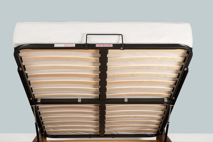 Chester Medium Oak Ottoman Storage Bed Frame - 5ft King Size - The Oak Bed Store