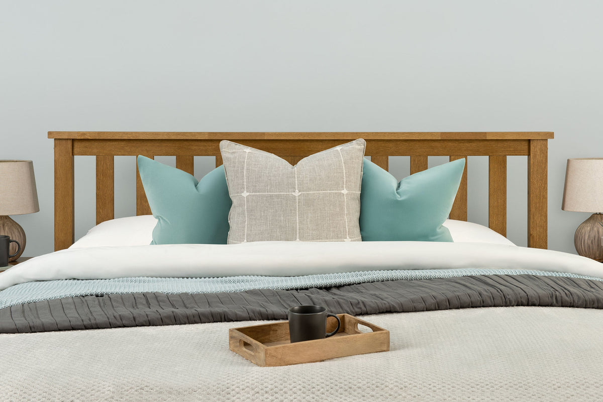 Chester Medium Oak Ottoman Storage Bed Frame - 6ft Super King - The Oak Bed Store