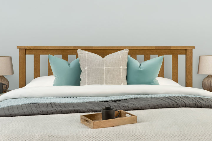 Chester Medium Oak Ottoman Storage Bed Frame - 6ft Super King - The Oak Bed Store