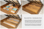 Chester Medium Oak Ottoman Storage Bed Frame - 6ft Super King - The Oak Bed Store