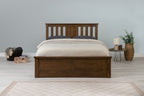 Chester Rustic Ottoman Storage Bed Frame - 4ft6 Double - The Oak Bed Store