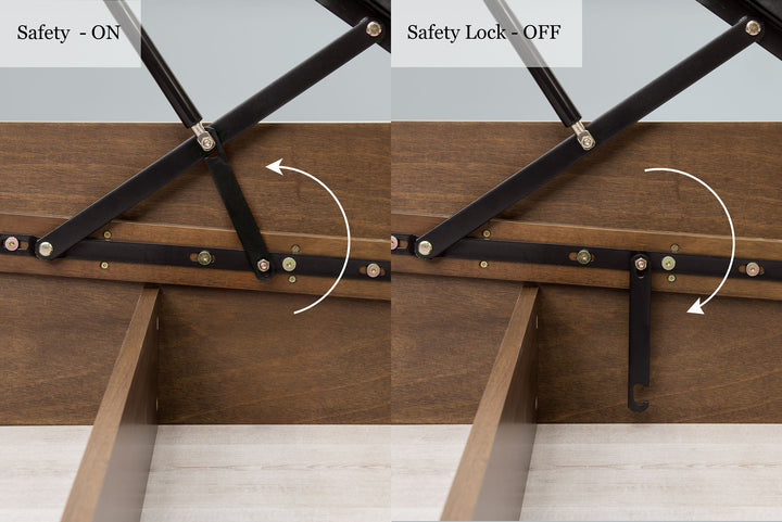 Chester Rustic Ottoman Storage Bed Frame - 4ft6 Double - The Oak Bed Store