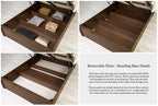 Chester Rustic Ottoman Storage Bed Frame - 5ft King Size - The Oak Bed Store